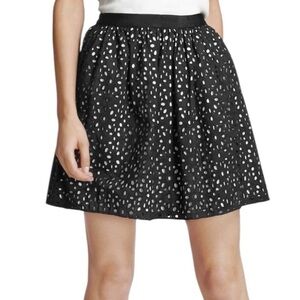 NWT Reiss Belle Cut Out Technique‎ Black Mini Skirt Size US 6